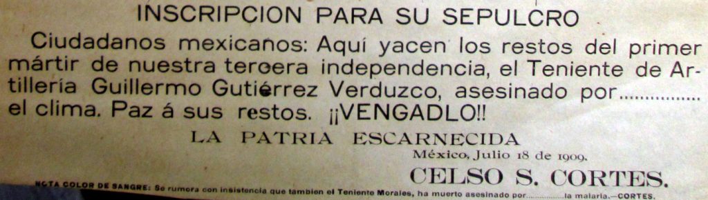 "El primer mártir de nuestra tercera independencia".